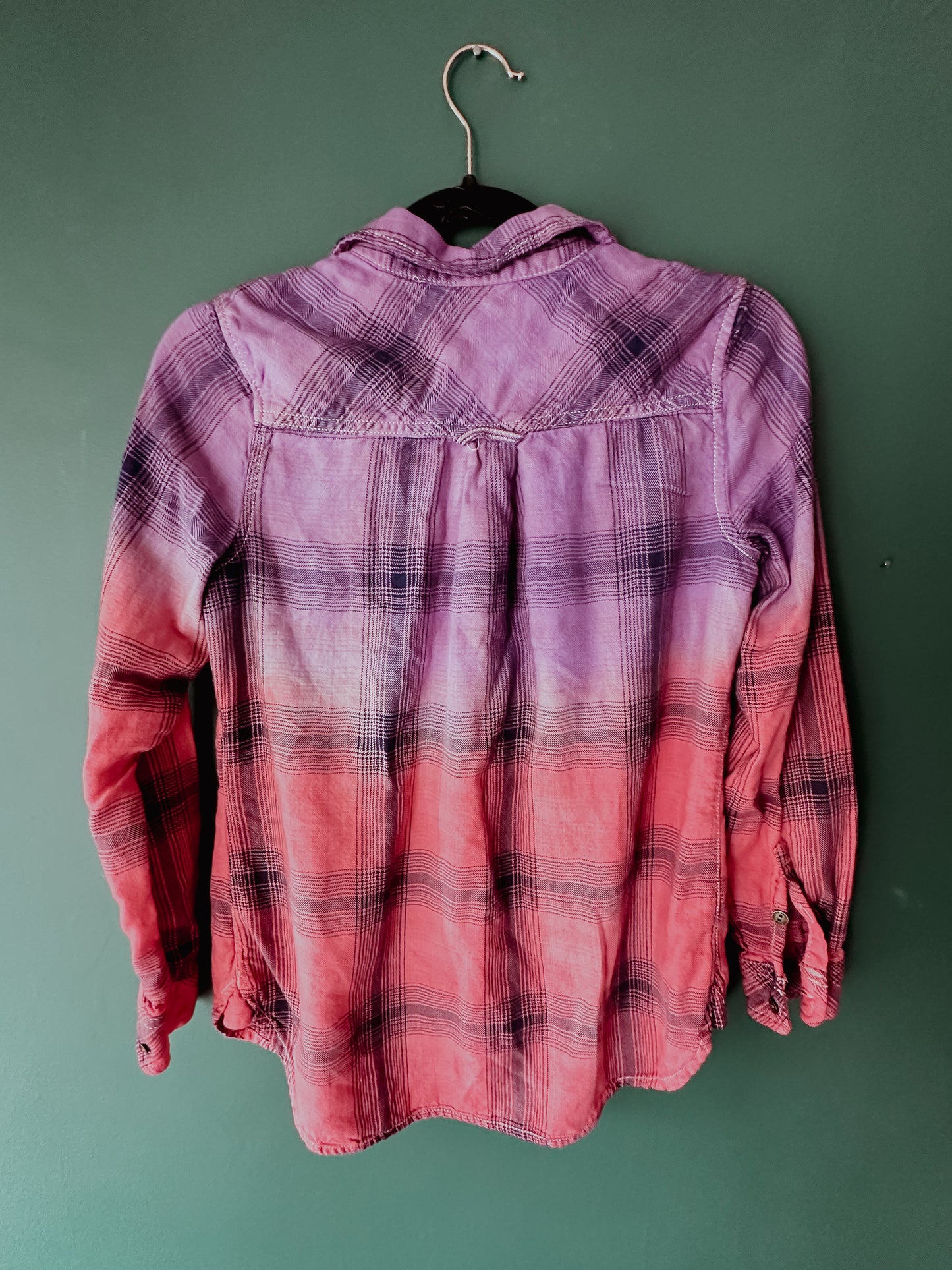 Purple Red Flannel with Rhinestone
