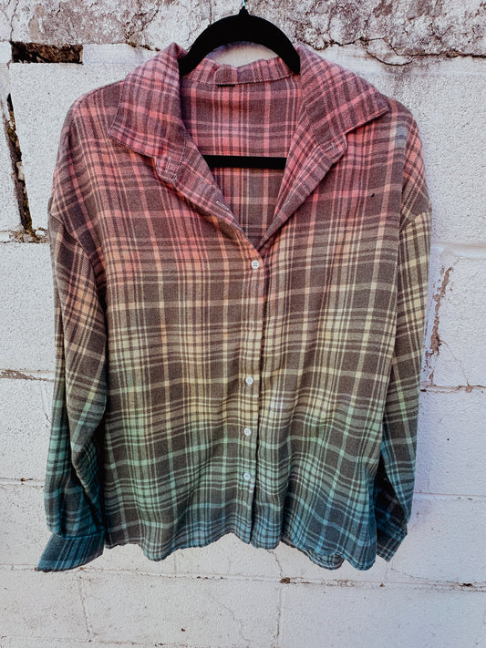 Rainbow Fade flannel