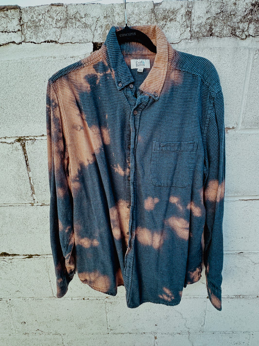 Blue & Peach Flannel