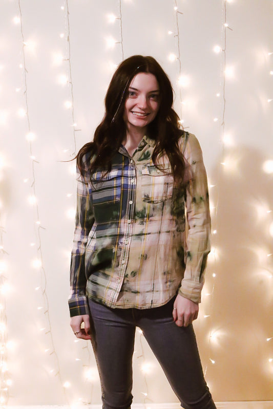 ⭐️SALE! Green Splattered Flannel